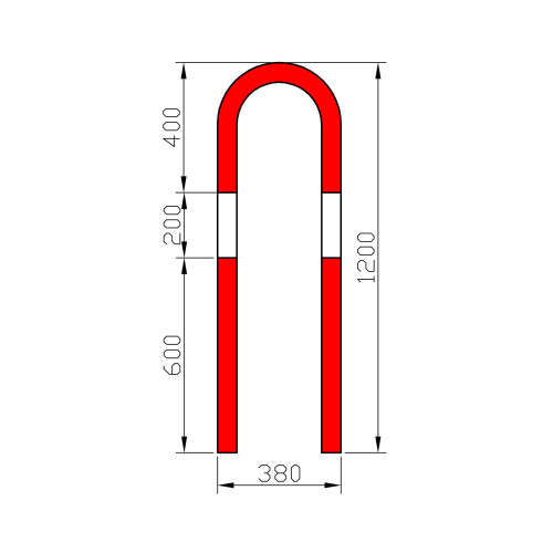 archetto-parapedonale-a-U-rosso-bianco